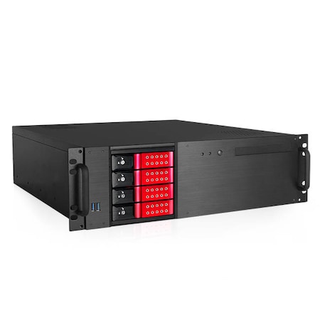Istarusa CA-D340NTR Audio Video Rackmount NoPowerSupply 3U Compact Rackmount D-340HN-T-RED